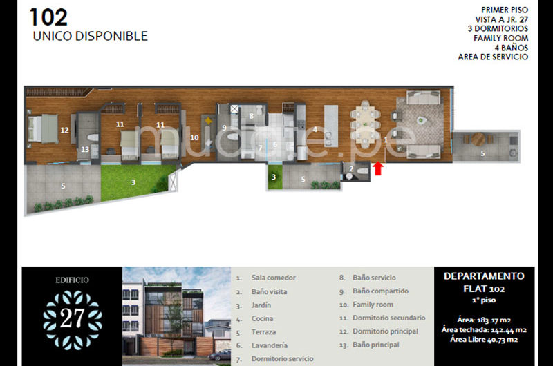 Proyecto Edificio 27 San Borja Departamento Mudate